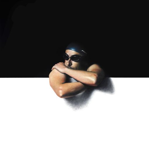 HEN: SWIMMER 100 x 100 cm