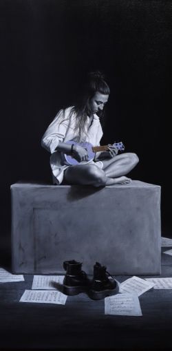 HEN: UKELELE TIME 116 x 89 cm