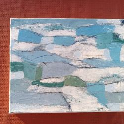 Paisatge blau imaginat