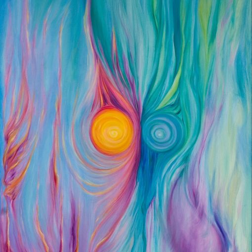 Ying Yang on play  100 cm x 73 cm