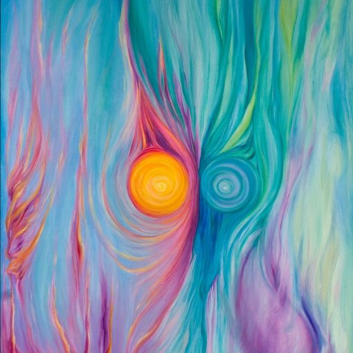 Ying Yang on play  100 cm x 73 cm