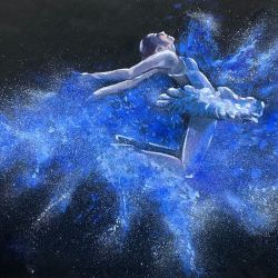 Dancing blue