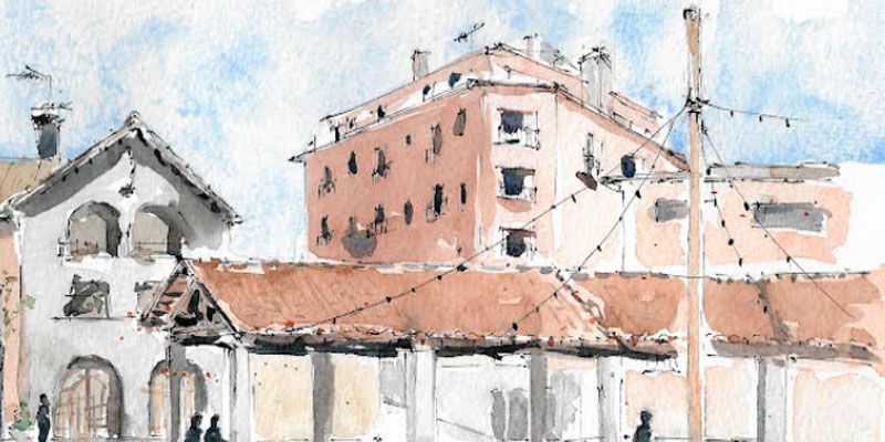 Maria Mezquita i Joan Colomer, a la Fira del Dibuix i la Pintura de Girona